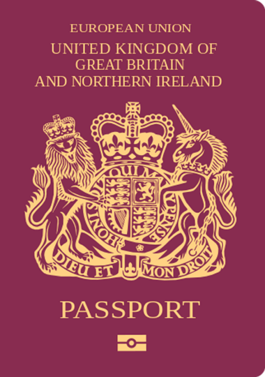 英國公民護照封面
